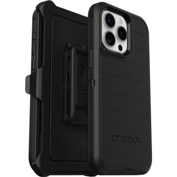 OtterBox iPhone 15 Pro MAX (Only) Defender Series Pro Case - Black, Screenless, - Picture 3 of 10